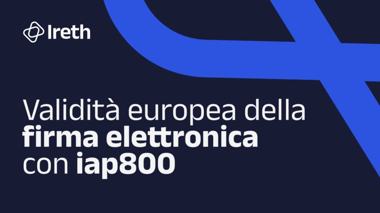 Validità europea della firma elettronica con iap800